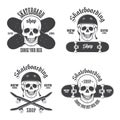 Set of skateboarding emblems