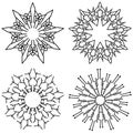 Set of sketch design mandalas decorative