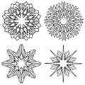 Set of sketch design mandalas decorative