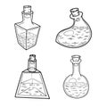 A set of sketches of a bottle of poison or elixir_4