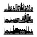 Set of skyscraper sketches. City design Royalty Free Stock Photo