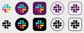 Set of Slack icons