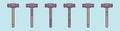 Set of sledge hammer cartoon icon design template with various models. vector illustration isolated on blue background Royalty Free Stock Photo