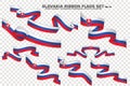 Slovakia Ribbon Flags Set, Element design. vector Illustration Royalty Free Stock Photo