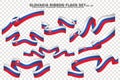 Slovakia Ribbon Flags Set, Element design. vector Illustration Royalty Free Stock Photo