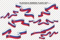 Slovakia Ribbon Flags Set, Element design. vector Illustration Royalty Free Stock Photo