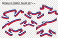 Slovakia Ribbon Flags Set, Element design. vector Illustration Royalty Free Stock Photo