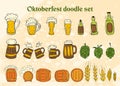 Oktoberfest 2021 - Beer Festival. Set of elements