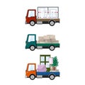 Set of Small Cargo Trucks