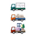 Set of Small Cargo Trucks