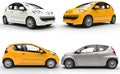 Set of small cars Royalty Free Stock Photo