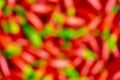 set of small defocused red chillies, useful for picture background.