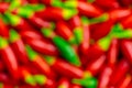set of small defocused red chillies, useful for picture background.