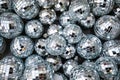 Set of small mirror disco balls Royalty Free Stock Photo