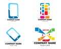 Set of Smart phone logo template design