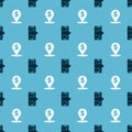 Set Smartphone, mobile phone and Cash location pin on seamless pattern. Vector