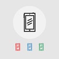 Set of Smartphone web icons. Vector illustration. Banner.