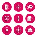 Set Smartwatch, Project team base, Cloud technology data transfer and storage, Sim card, Lock on digital circuit board Royalty Free Stock Photo