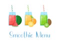 Set of smoothie banner vitamin drink illustration Royalty Free Stock Photo