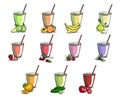 Set Of Smoothies Royalty Free Stock Photo