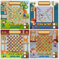 Set of snake ladder board game