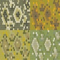 Set 4 snake skin texture. Seamless pattern python. Vector Royalty Free Stock Photo