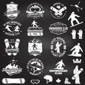 Set of Snowboard Club badges