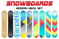 Set of Snowboards sample symbols