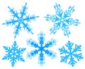 Set Snowflake. Flake of snow Royalty Free Stock Photo