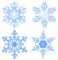 Set Snowflake. Flake of snow Royalty Free Stock Photo