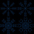 Set of snowflakes