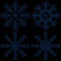 Set of snowflakes