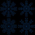 Set of snowflakes