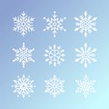 Set of Snowflakes Christmas design vector Royalty Free Stock Photo