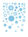 Set of snowflakes. Royalty Free Stock Photo