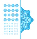 Set of snowflakes. Royalty Free Stock Photo