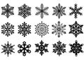Set snowflakes for christmas and winter decorations Royalty Free Stock Photo