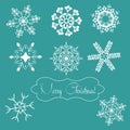 Set of snowflakes