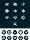 Set of Snowflakes