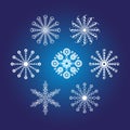 Set of snowflakes