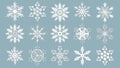 Set of snowflakes. Laser cut pattern for christmas paper cards, design elements, scrapbooking. Vector illustration Royalty Free Stock Photo