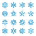 Set of snowflakes vector illustration