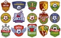 Set of soccer emblems Royalty Free Stock Photo
