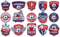 Set of soccer emblems Royalty Free Stock Photo