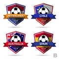 Set of soccer ( football ) badge