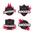 Set of Soccer Football Badges