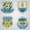 Set of Soccer Football Club Logo Royalty Free Stock Photo