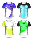 Set of soccer or football jersey template t-shirt style, Design your football club vector illustration