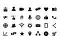 Set of social media buttons for design - vector icons.