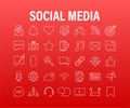 Set Social media icon. Telephone icon. Digital communication. Chat bubble. Vector stock illustration Royalty Free Stock Photo